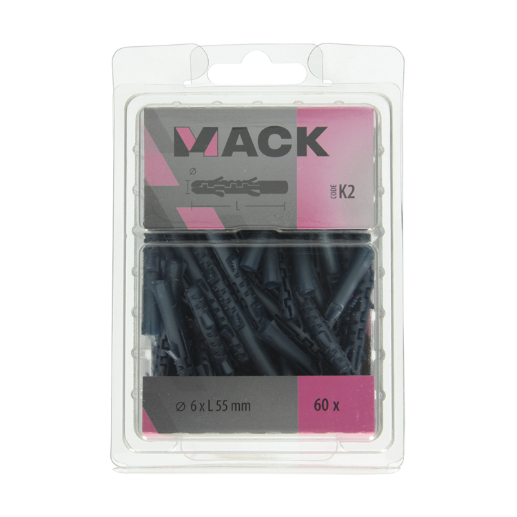 Load image into Gallery viewer, Mack 1020027 - plug lange expansie polyethyl 60 st 6 x 55 mm | 3 stuks