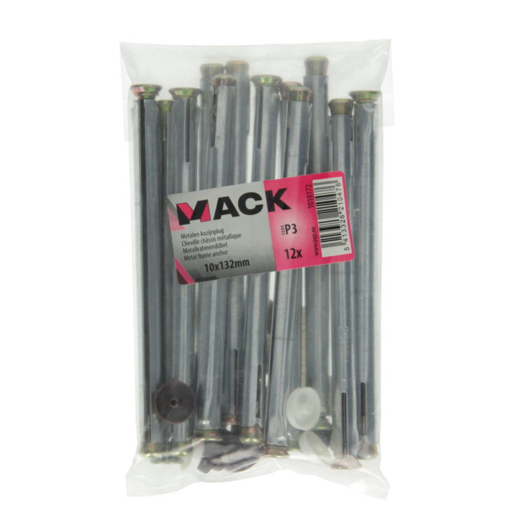 Load image into Gallery viewer, Mack 1018172 - metalen kozijnplug staal verzinkt 12 st 10 x 130 mm | 5 stuks