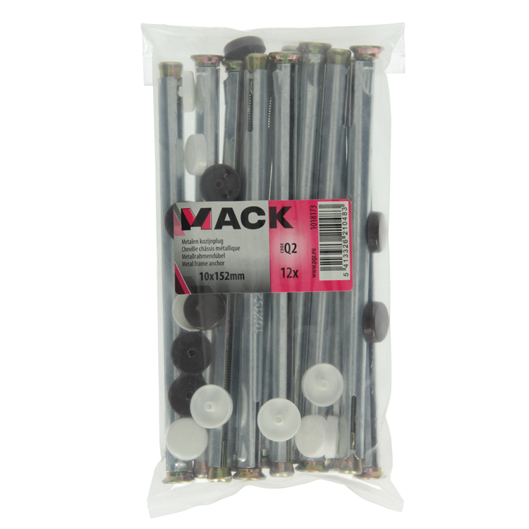Load image into Gallery viewer, Mack 1018173 - metalen kozijnplug staal verzinkt 12 st 10 x 150 mm | 5 stuks