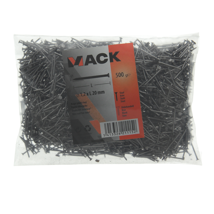 Load image into Gallery viewer, Mack 1020030 - nagel platte kop 500 gr 1,2 x 20 mm | 10 stuks