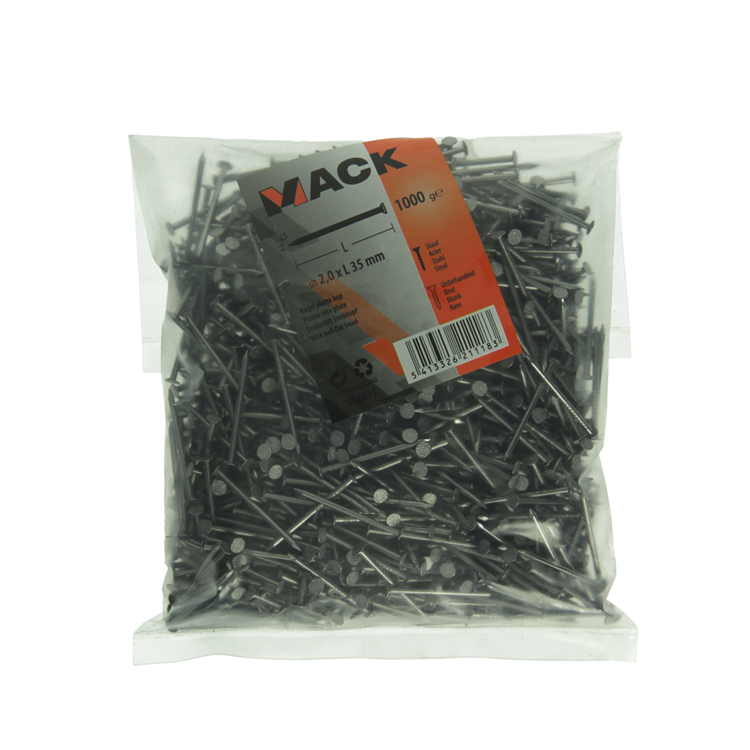 Load image into Gallery viewer, Mack 1020033 - nagel platte kop 1000 gr 2,0 x 35 mm | 10 stuks