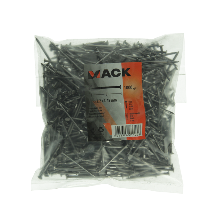 Load image into Gallery viewer, Mack 1020035 - nagel platte kop 1000 gr 2,2 x 45 mm | 10 stuks