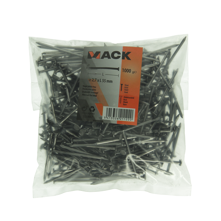 Load image into Gallery viewer, Mack 1020037 - nagel platte kop 1000 gr 2,7 x 55 mm | 10 stuks