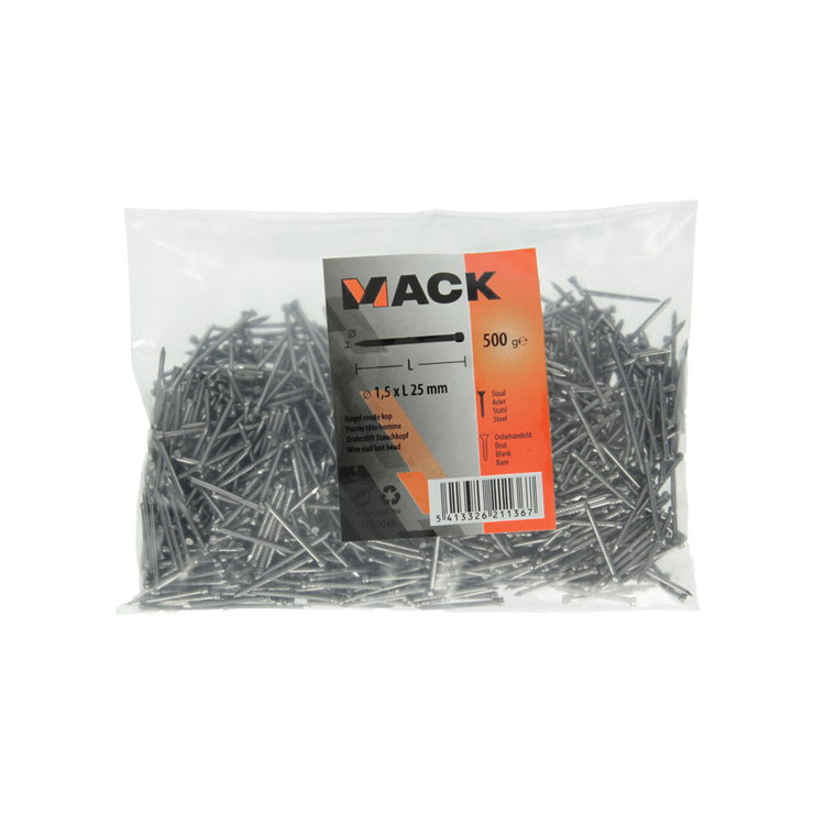 Load image into Gallery viewer, Mack 1020049 - nagel ronde kop 500 gr 1,5 x 25 mm | 10 stuks