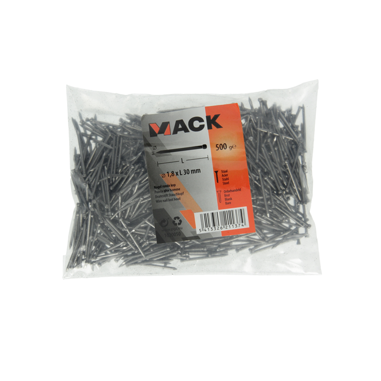 Load image into Gallery viewer, Mack 1020050 - nagel ronde kop 500 gr 1,8 x 30 mm | 10 stuks
