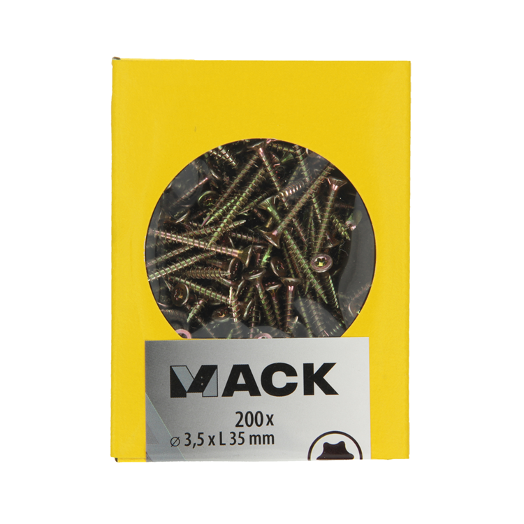 Load image into Gallery viewer, Mack 1020132 - spaanplaatschroef vz kp-zelfb.gvz 200st 3,5 x 35 mm | 5 stuks