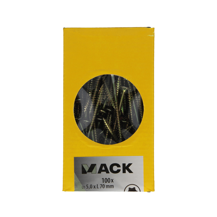 Load image into Gallery viewer, Mack 1020154 - spaanplaatschroef vz kp-zelfb.gvz 100st 5,0 x 70 mm | 3 stuks