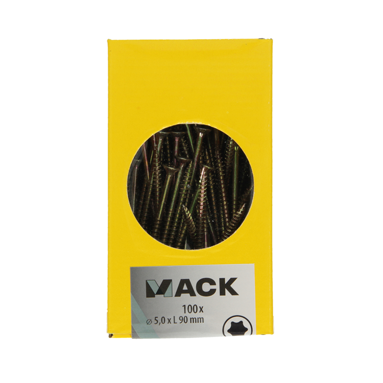 Load image into Gallery viewer, Mack 1020156 - spaanplaatschroef vz kp-zelfb.gvz 100st 5,0 x 90 mm | 2 stuks