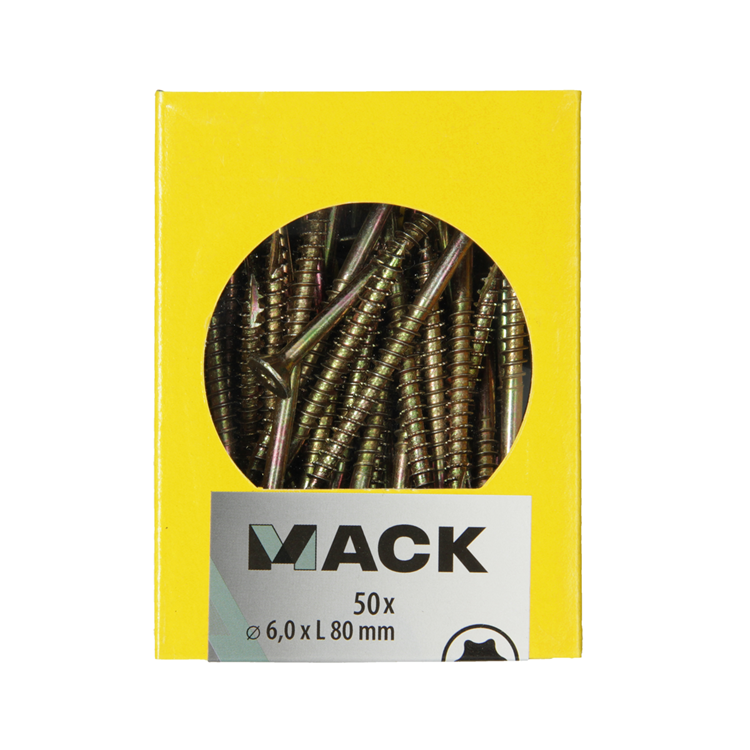 Load image into Gallery viewer, Mack 1020158 - spaanplaatschroef vz kp-zelfb.gvz 50 st 6,0 x 80 mm | 5 stuks