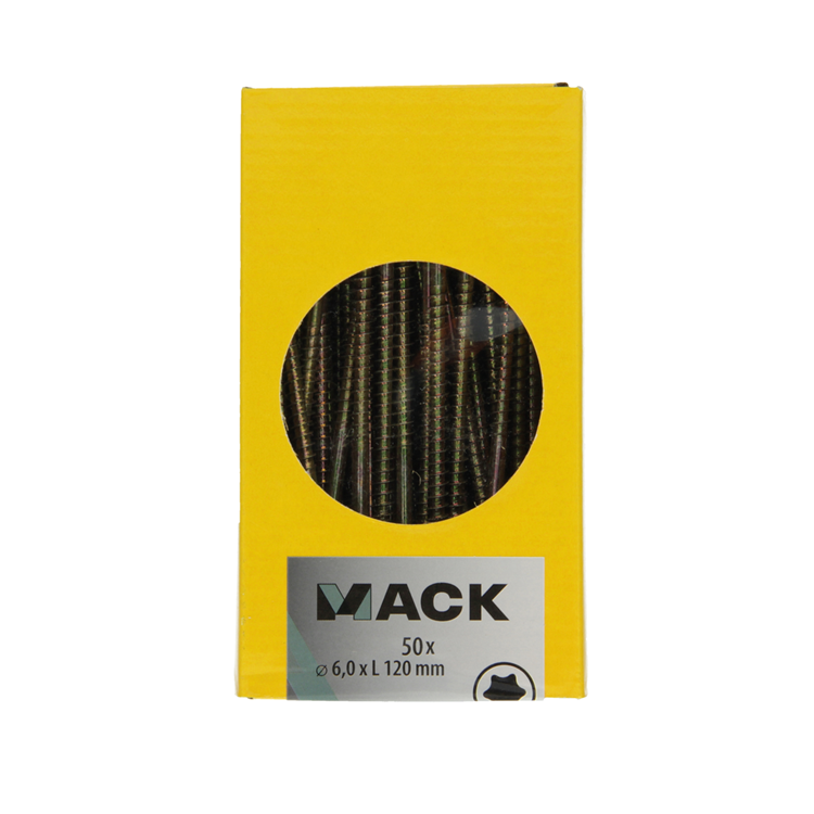 Load image into Gallery viewer, Mack 1020160 - spaanplaatschroef vz kp-zelfb.gvz 50 st 6,0 x 120 mm | 3 stuks