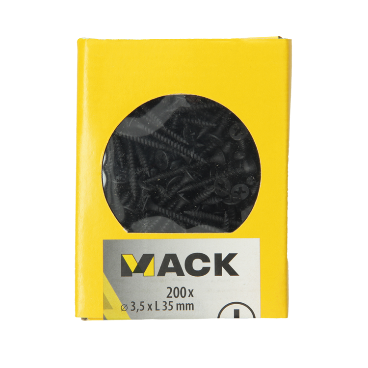 Load image into Gallery viewer, Mack 1020163 - gipsplaatschroef zwart gefosfat. 200 st 3,5 x 35 mm | 5 stuks