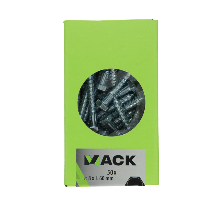 Load image into Gallery viewer, Mack 1020176 - houtdraadbout verzinkt 50 st 8 x 60 mm | 3 stuks