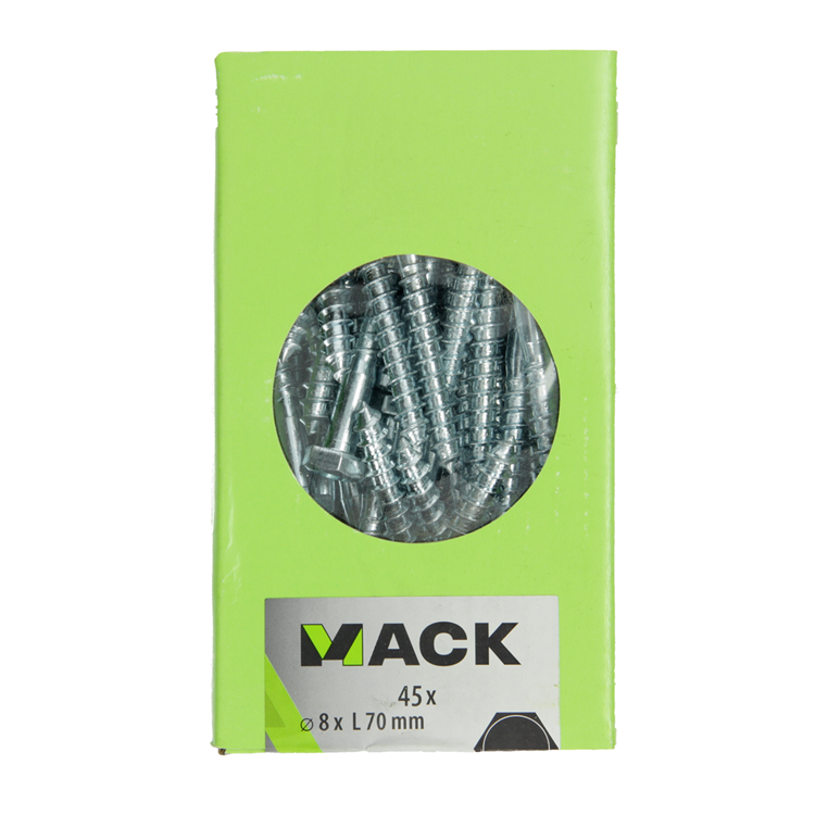 Load image into Gallery viewer, Mack 1020177 - houtdraadbout verzinkt 45 st 8 x 70 mm | 3 stuks