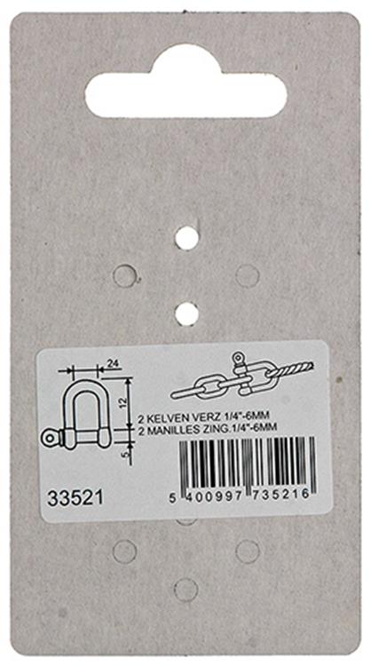 Load image into Gallery viewer, Mack 1008491 - 2 kelven recht 6mm verzinkt | 10 stuks