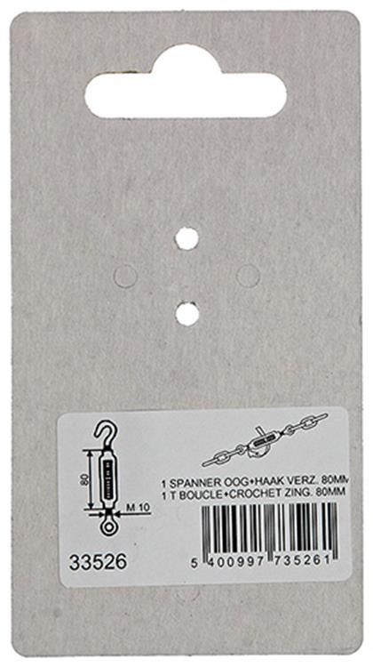Load image into Gallery viewer, Mack 1008496 - 1 spanner oog + haak m10 x 80mm verzinkt | 10 stuks