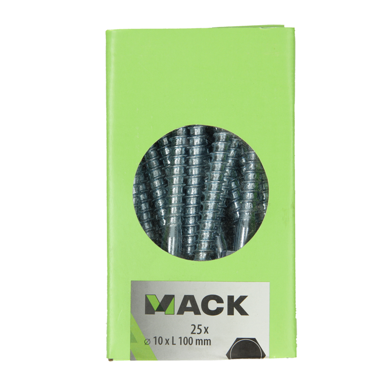 Load image into Gallery viewer, Mack 1020182 - houtdraadbout verzinkt 25 st 10 x 100 mm | 3 stuks