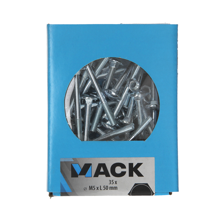 Load image into Gallery viewer, Mack 1020194 - houtbout + moer verzinkt 35 stm5 x 50 mm | 5 stuks