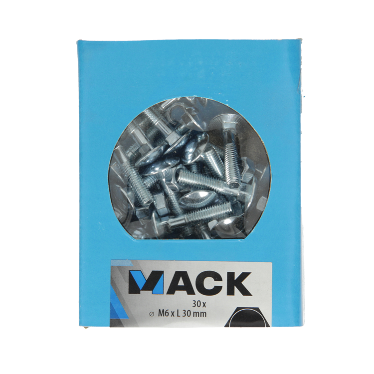 Load image into Gallery viewer, Mack 1020197 - houtbout + moer verzinkt 30 stm6 x 30 mm | 5 stuks