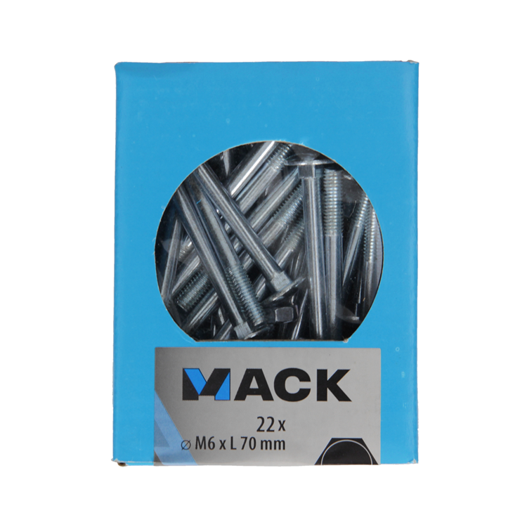 Load image into Gallery viewer, Mack 1020201 - houtbout + moer verzinkt 22 stm6 x 70 mm | 5 stuks
