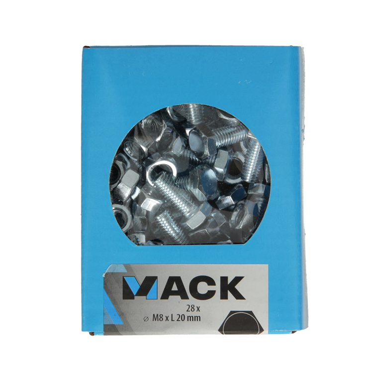 Load image into Gallery viewer, Mack 1020219 - tapbout + moer verzinkt 28 st m8 x 20 mm | 5 stuks