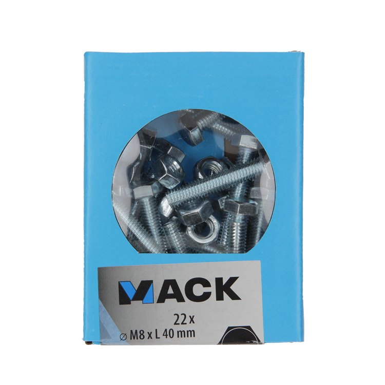 Load image into Gallery viewer, Mack 1020221 - tapbout + moer verzinkt 22 st m8 x 40 mm | 5 stuks