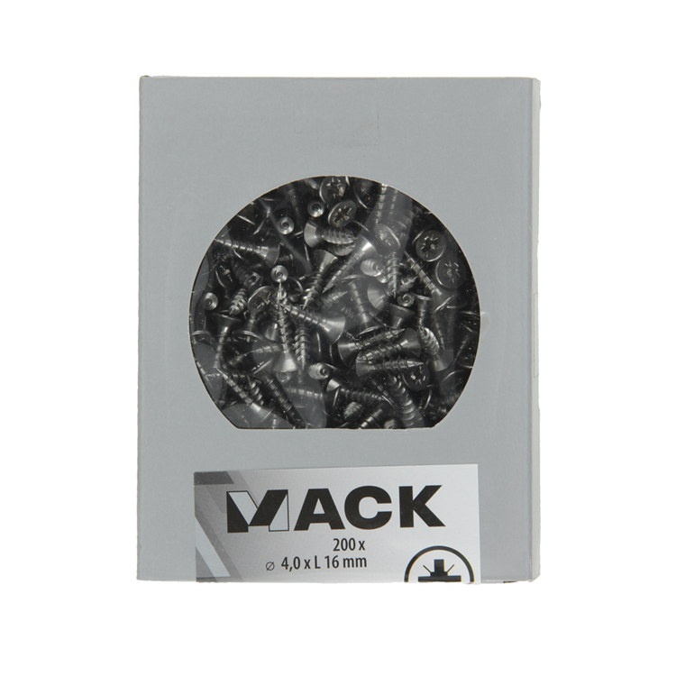 Load image into Gallery viewer, Mack 1020230 - spaanplaatschroef vz kop inox a2 200 st 4,0 x 16 mm | 2 stuks