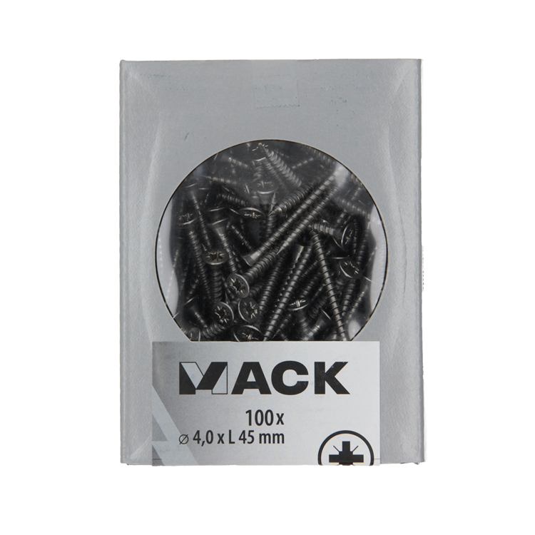 Load image into Gallery viewer, Mack 1020236 - spaanplaatschroef vz kop inox a2 100 st 4,0 x 45 mm | 2 stuks