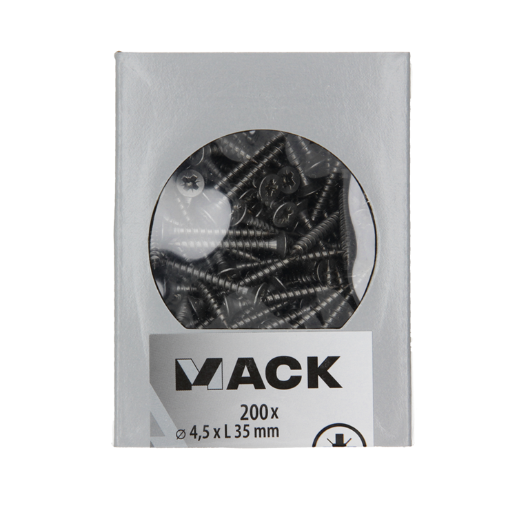 Load image into Gallery viewer, Mack 1020239 - spaanplaatschroef vz kop inox a2 200 st 4,5 x 35 mm | 2 stuks