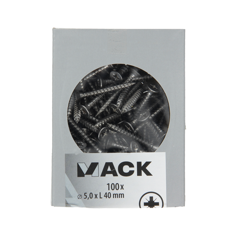 Load image into Gallery viewer, Mack 1020244 - spaanplaatschroef vz kop inox a2 100 st 5,0 x 40 mm | 2 stuks