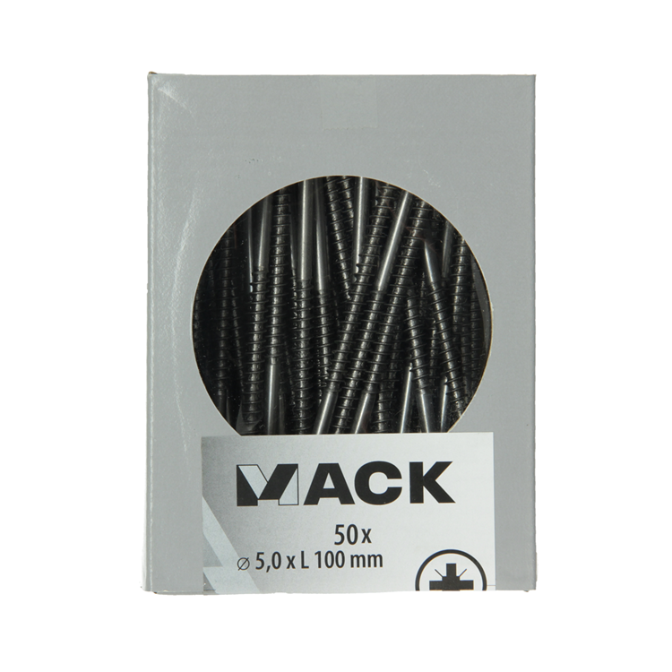Load image into Gallery viewer, Mack 1020249 - spaanplaatschroef vz kop inox a2 50 st 5,0 x100 mm | 2 stuks