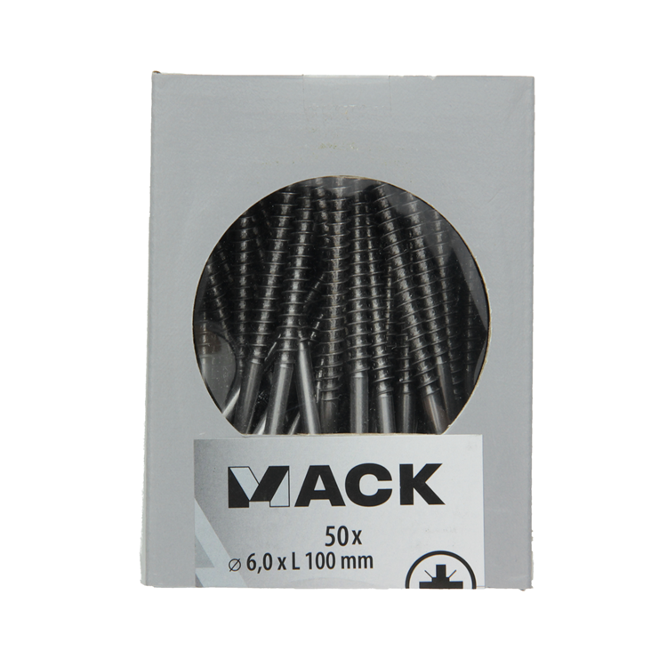Load image into Gallery viewer, Mack 1020252 - spaanplaatschroef vz kop inox a2 50 st 6,0 x 100 mm | 2 stuks