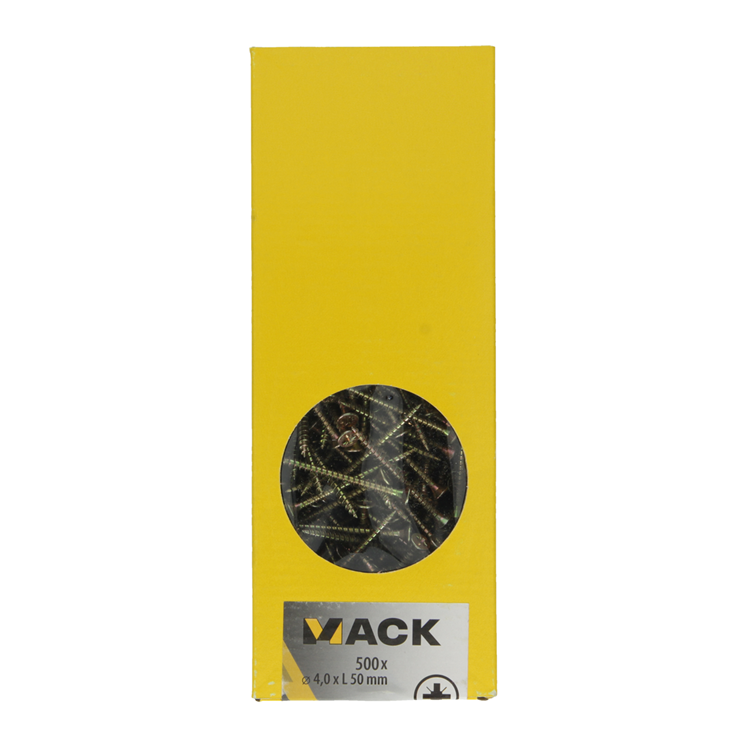 Load image into Gallery viewer, Mack 1020264 - spaanplaatschroef vz kop gvz 500 st 4,0 x 50 mm | 1 stuks