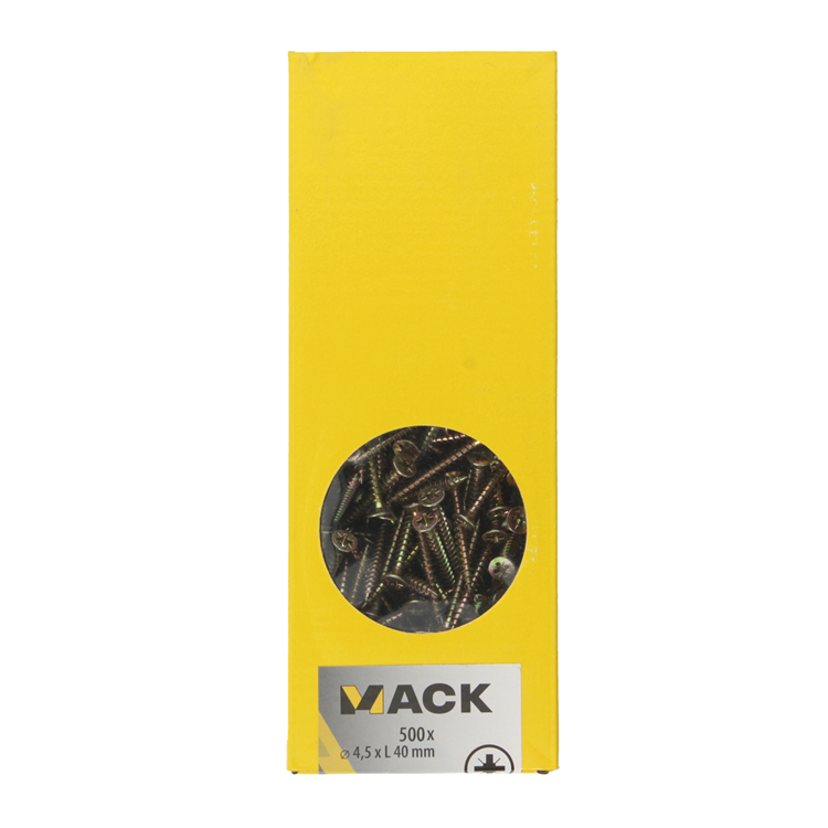 Load image into Gallery viewer, Mack 1020265 - spaanplaatschroef vz kop gvz 500 st 4,5 x 40 mm | 1 stuks