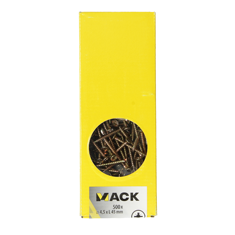 Load image into Gallery viewer, Mack 1020266 - spaanplaatschroef vz kop gvz 500 st 4,5 x 45 mm | 1 stuks