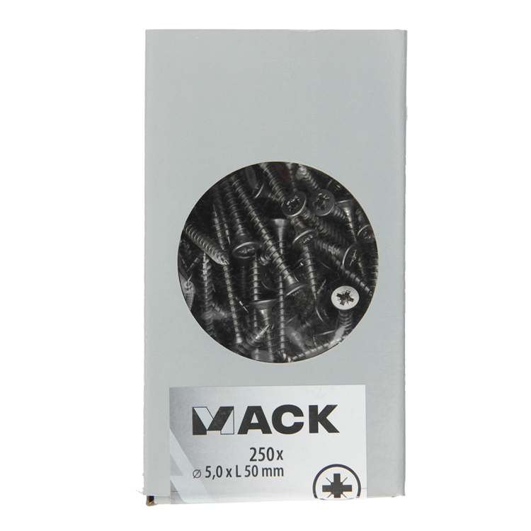 Load image into Gallery viewer, Mack 1020280 - spaanplaatschroef vz kop inox a2 250 st 5,0 x 50 mm | 2 stuks