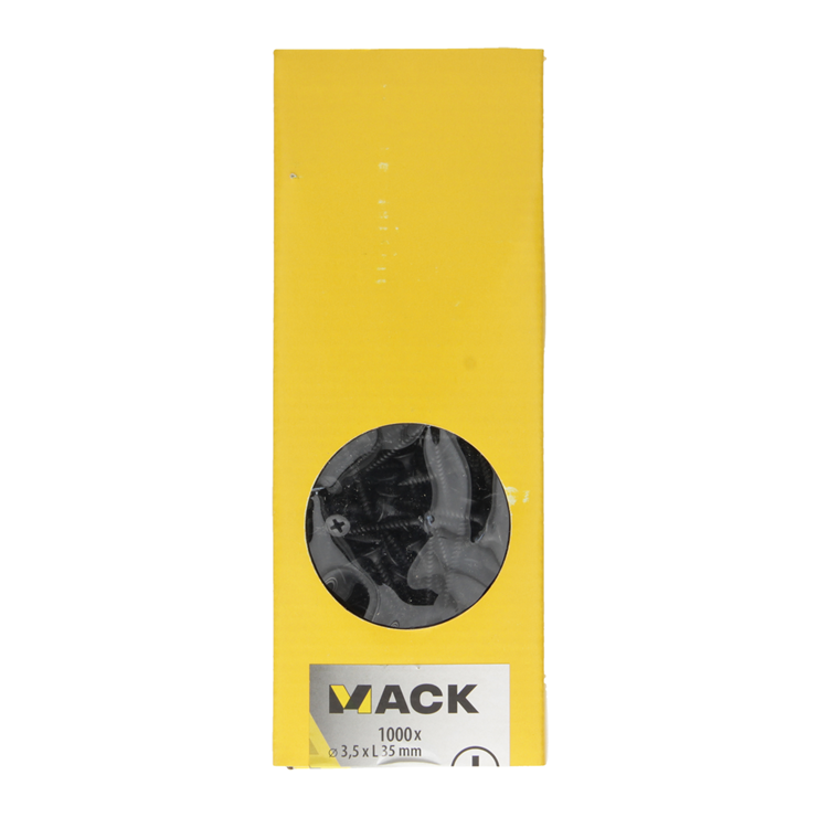Afbeelding laden in galerijviewer, Mack 1020283 - gipsplaatschroef zwart gefosfat. 1000 st 3,5 x 35mm | 1 stuks
