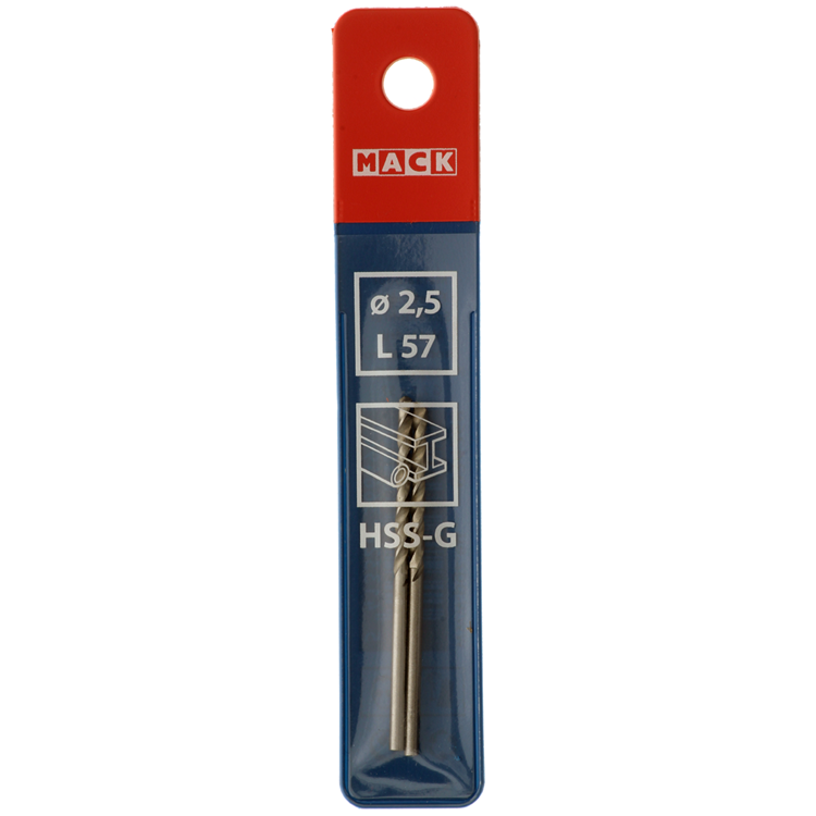 Load image into Gallery viewer, Mack 1018399 - metaalboor hss g din 338 ø 2,5 x 57 mm 2st | 5 stuks
