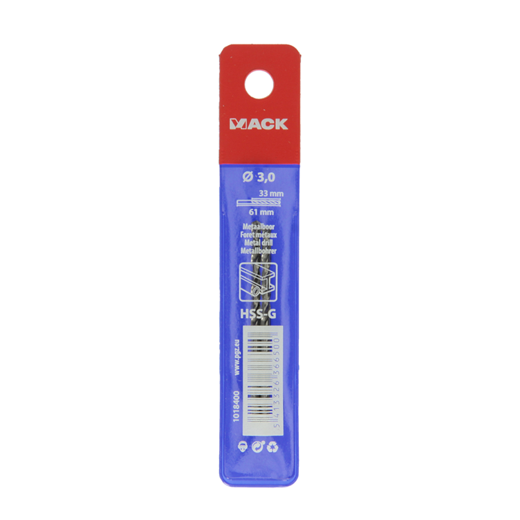 Load image into Gallery viewer, Mack 1018400 - metaalboor hss g din 338 ø 3,0 x 61 mm 2st | 5 stuks
