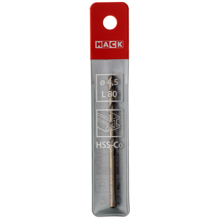 Load image into Gallery viewer, Mack 1018425 - metaalboor hss co5% din 338 ø 4,5 x 80 mm | 5 stuks