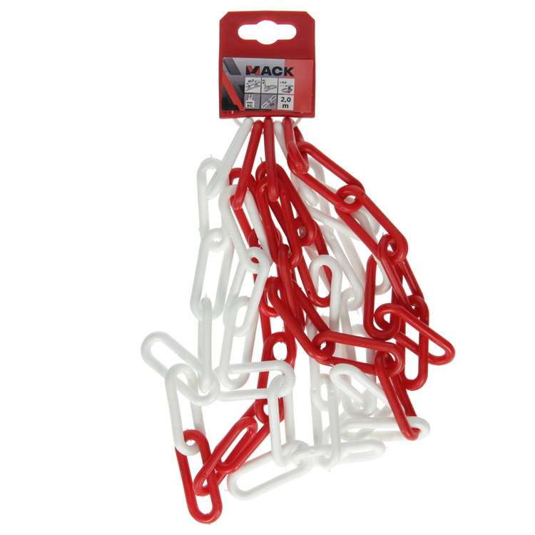 Load image into Gallery viewer, Mack 1005291 - kunststof ketting rood wit ø 6mm l 40mm 2m | 5 stuks