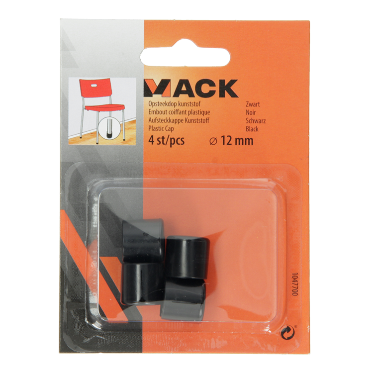 Load image into Gallery viewer, Mack 1047700 - opsteekdop kunststof zwart ø 12 mm 4 st pcs | 6 stuks