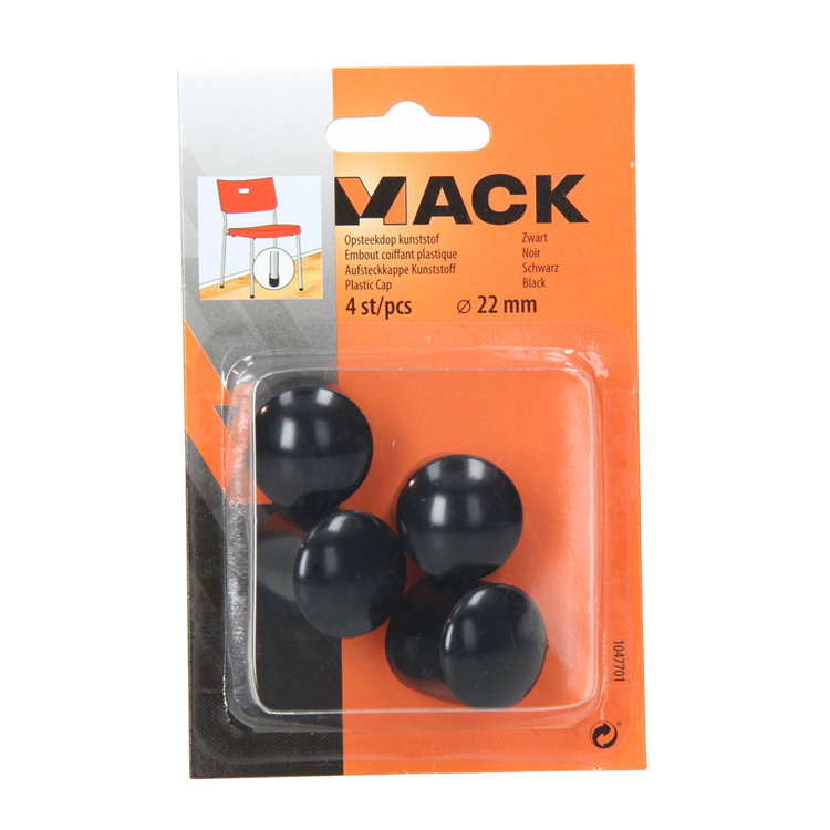 Load image into Gallery viewer, Mack 1047701 - opsteekdop kunststof zwart ø 22 mm 4 st pcs | 6 stuks