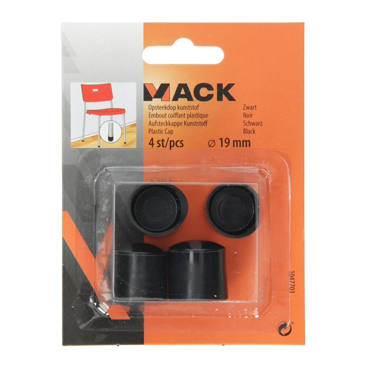 Load image into Gallery viewer, Mack 1047703 - opsteekdop kunststof zwart ø 19 mm 4 st pcs | 6 stuks