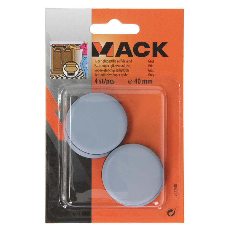 Load image into Gallery viewer, Mack 1047704 - super glijpastille zelfklevendgrijs ø 40 mm 4 st pcs | 12 stuks