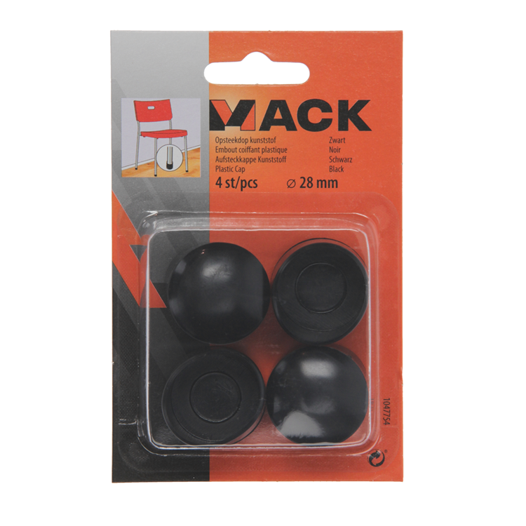 Load image into Gallery viewer, Mack 1047754 - opsteekdop kunststof zwart ø 28 mm 4 st pcs | 6 stuks
