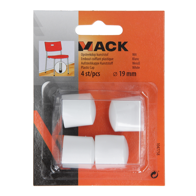 Load image into Gallery viewer, Mack 1047758 - opsteekdop kunststof wit ø 19 mm 4 st pcs | 6 stuks
