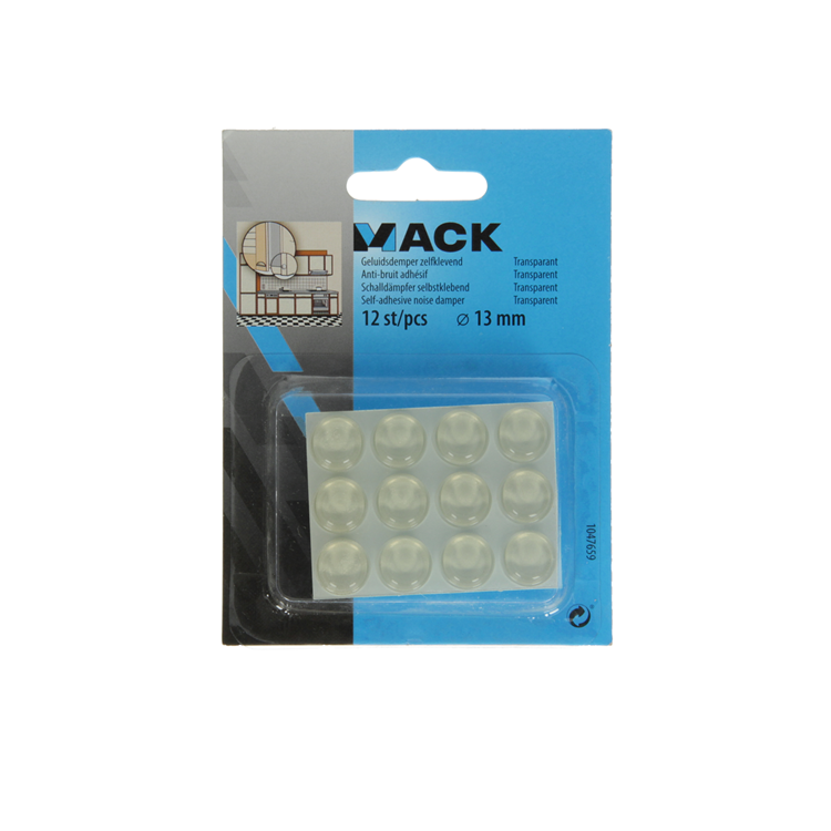 Load image into Gallery viewer, Mack 1047659 - geluidsdemper zelfklevend transparant ø 13 mm 12 st pcs | 12 stuks