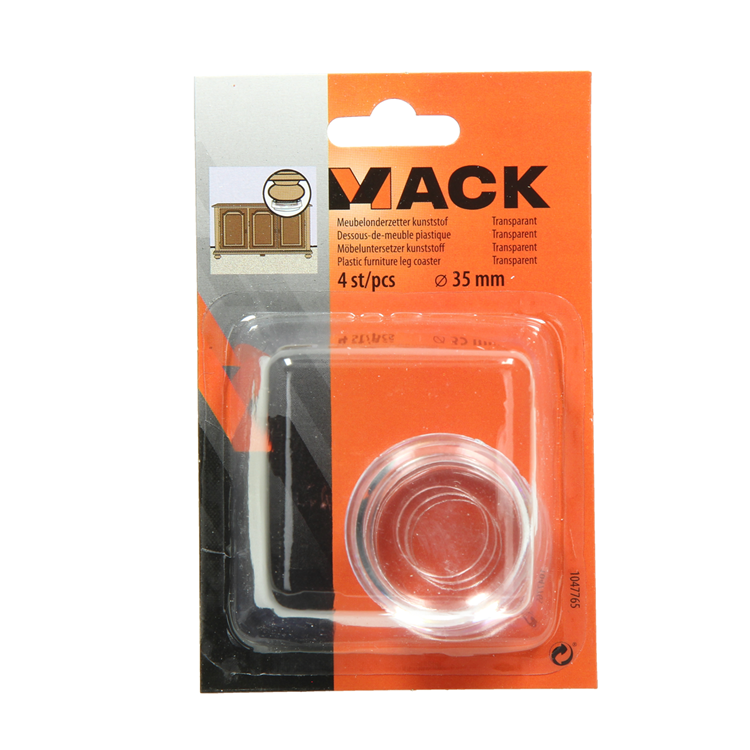 Load image into Gallery viewer, Mack 1047765 - meubelonderzetter kunststof transparant ø 35 mm 4 st pcs | 6 stuks