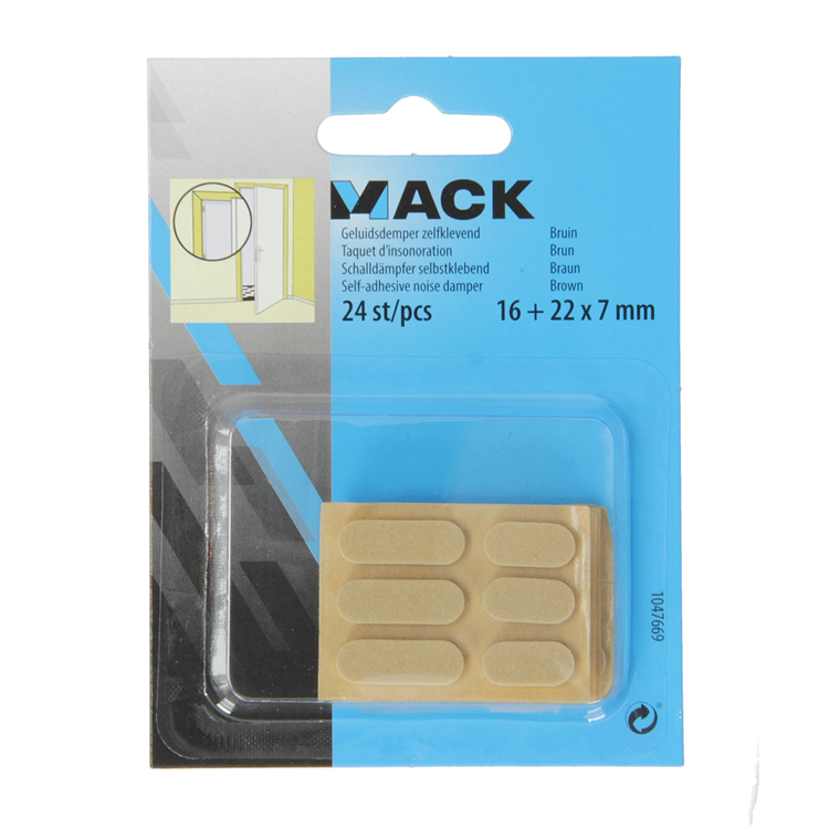 Load image into Gallery viewer, Mack 1047669 - geluidsdemper zelfklevend bruin 16 + 22x7 mm 24 st pcs | 12 stuks