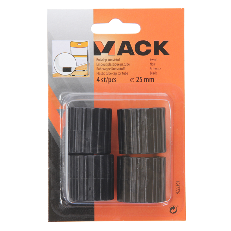 Load image into Gallery viewer, Mack 1047776 - buisdop kunststof zwart ø 25 mm 4 st pcs | 6 stuks